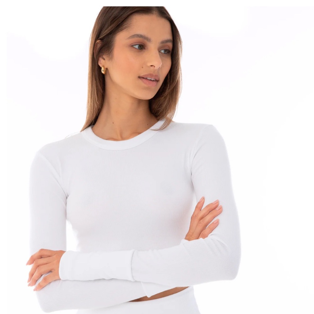 AREYOUAMI Impy White Long Sleeve Top